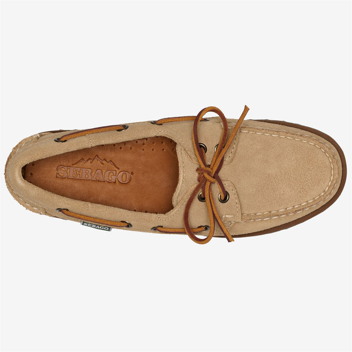 Beige Gelbe Damen Wildleder Mokassins für die Freizeit 4