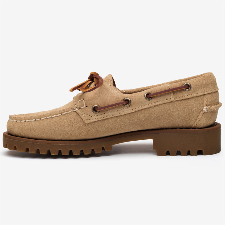 Beige Gelbe Damen Wildleder Mokassins für die Freizeit 3