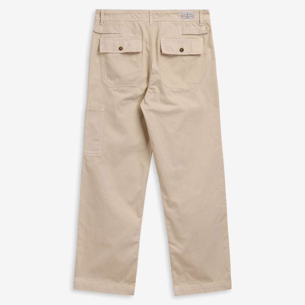 Pantaloni da uomo beige con design classico 02