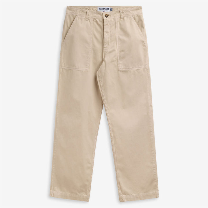 Beige Herren-Arbeitshose im klassischen Design 1