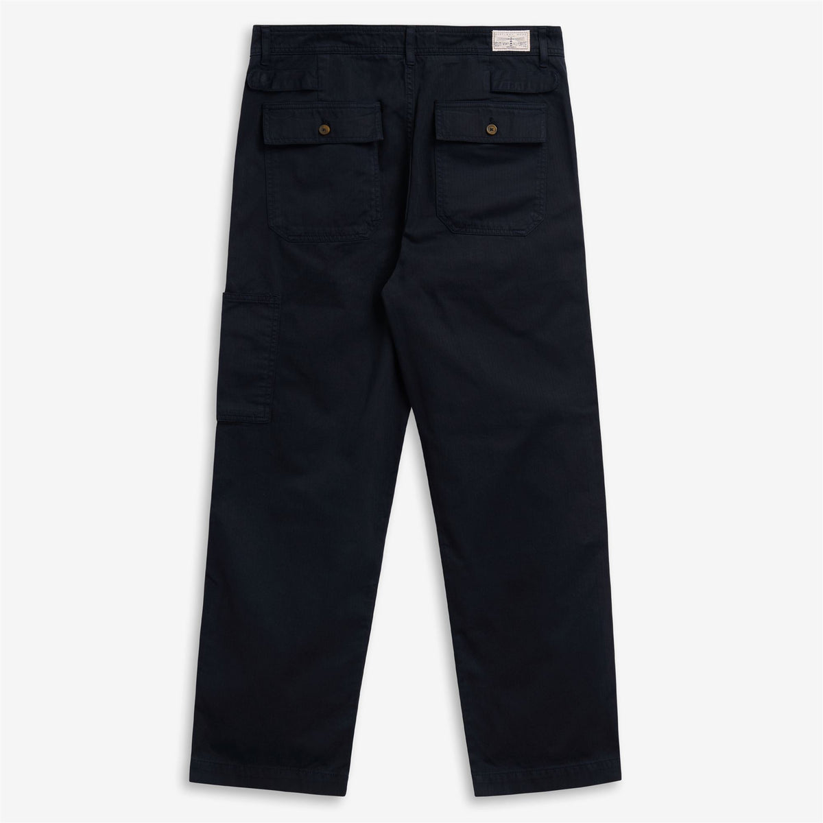 Blaue Herren-Freizeithose aus Baumwoll-Fischgrat