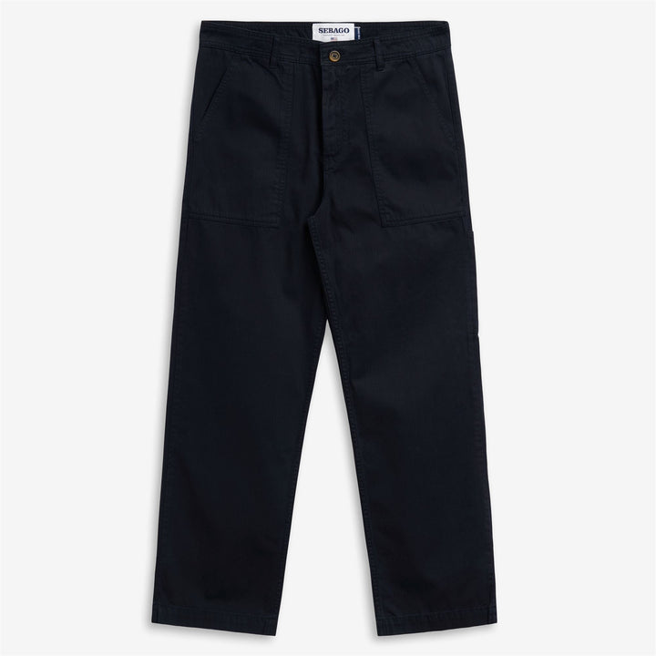 Dark blue Men's Casual Herringbone Fatigue Pants 1