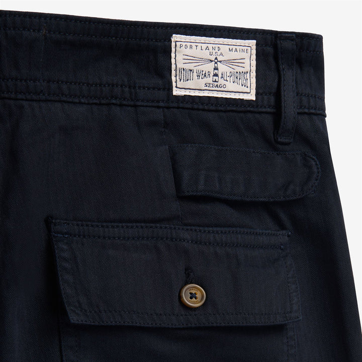 Dark blue Men's Casual Herringbone Fatigue Pants 3