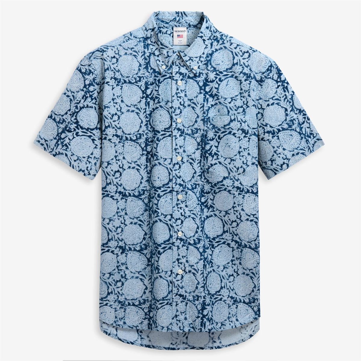 White Unisex Cotton Button-Down Shirt