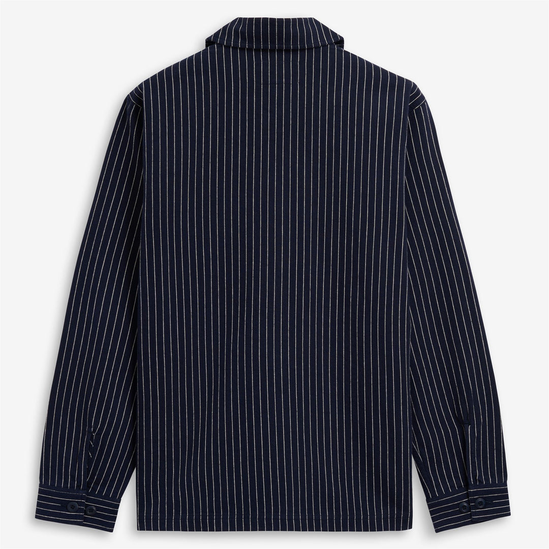 Blaue und weiße Unisex-Freizeitjacke im Vintage-Stil main