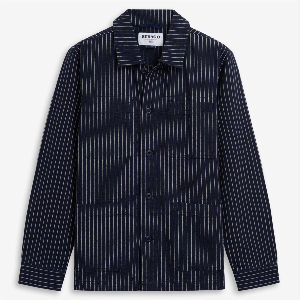 Blue Unisex Cotton Workwear Jacket