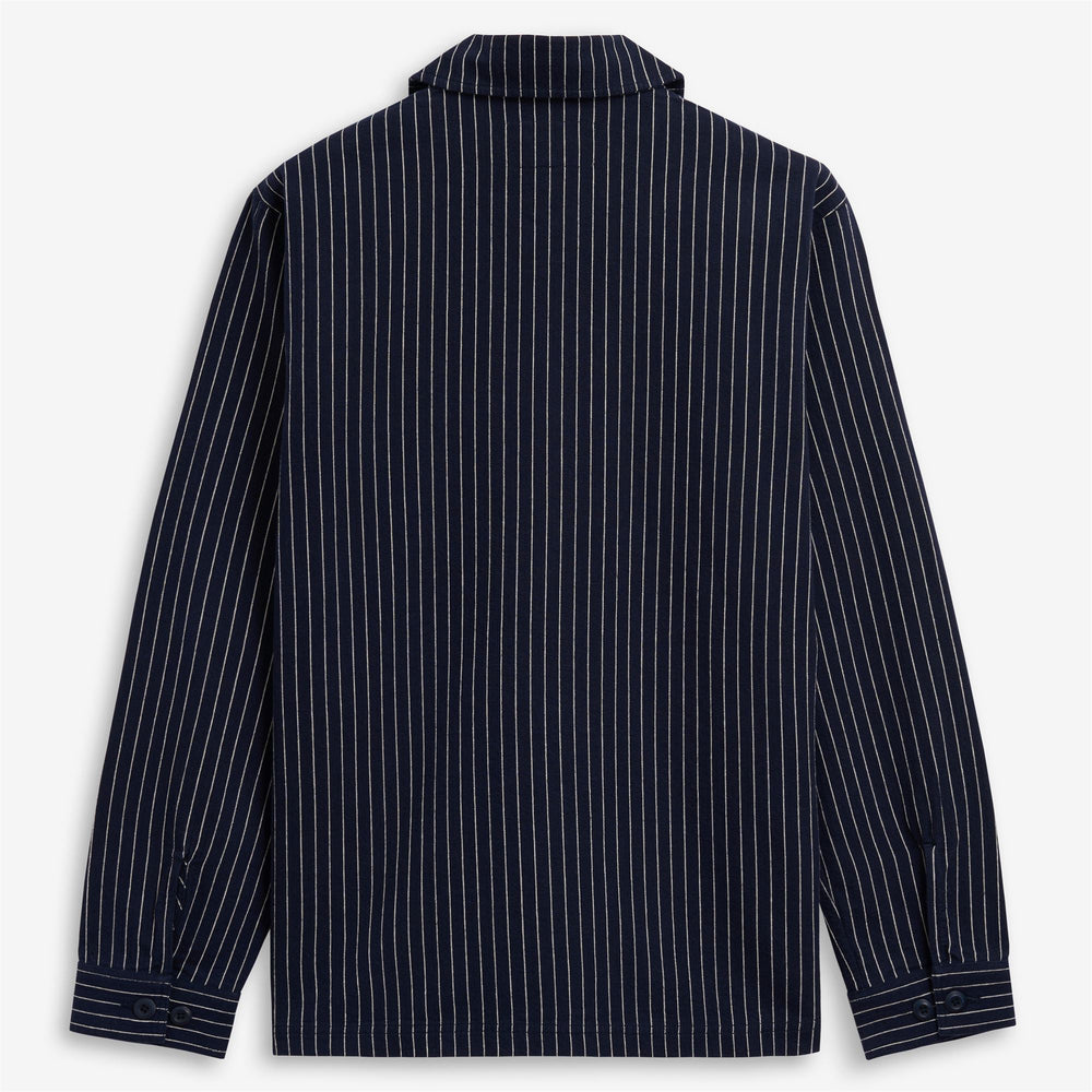 Blue and white Unisex Mid Jacket for Leisure with Vintage Style 02