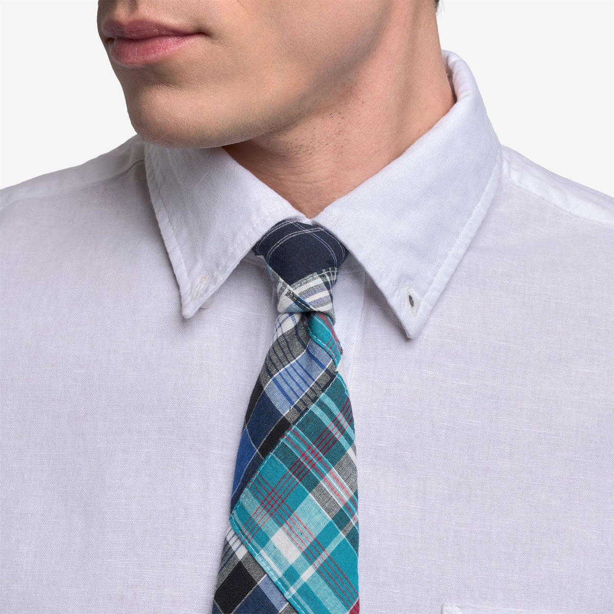 Blue Men's Cotton Tie