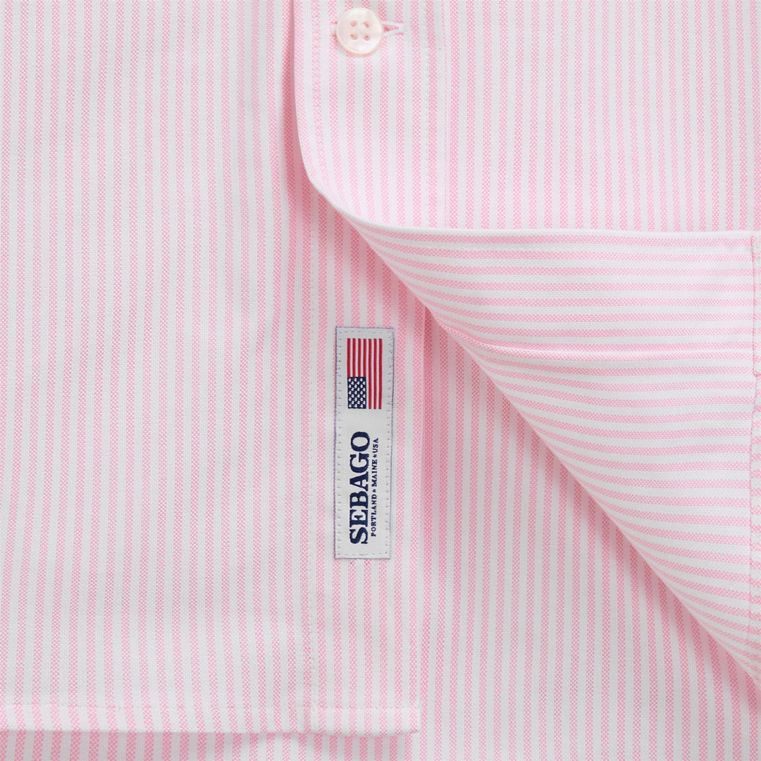 DOUBLING OX - SHIRTS - Oxford - Unisex - WARM PINK- WHITE main