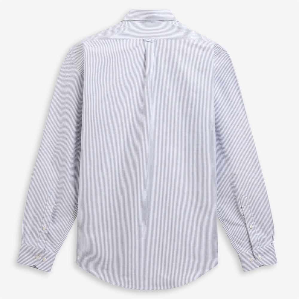 Camisa náutica unisex Oxford azul oscuro con bolsillo 02