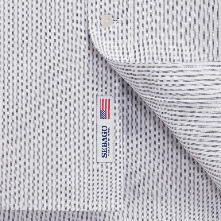 Dark blue Unisex Oxford Yachting Shirt with Pocket 3