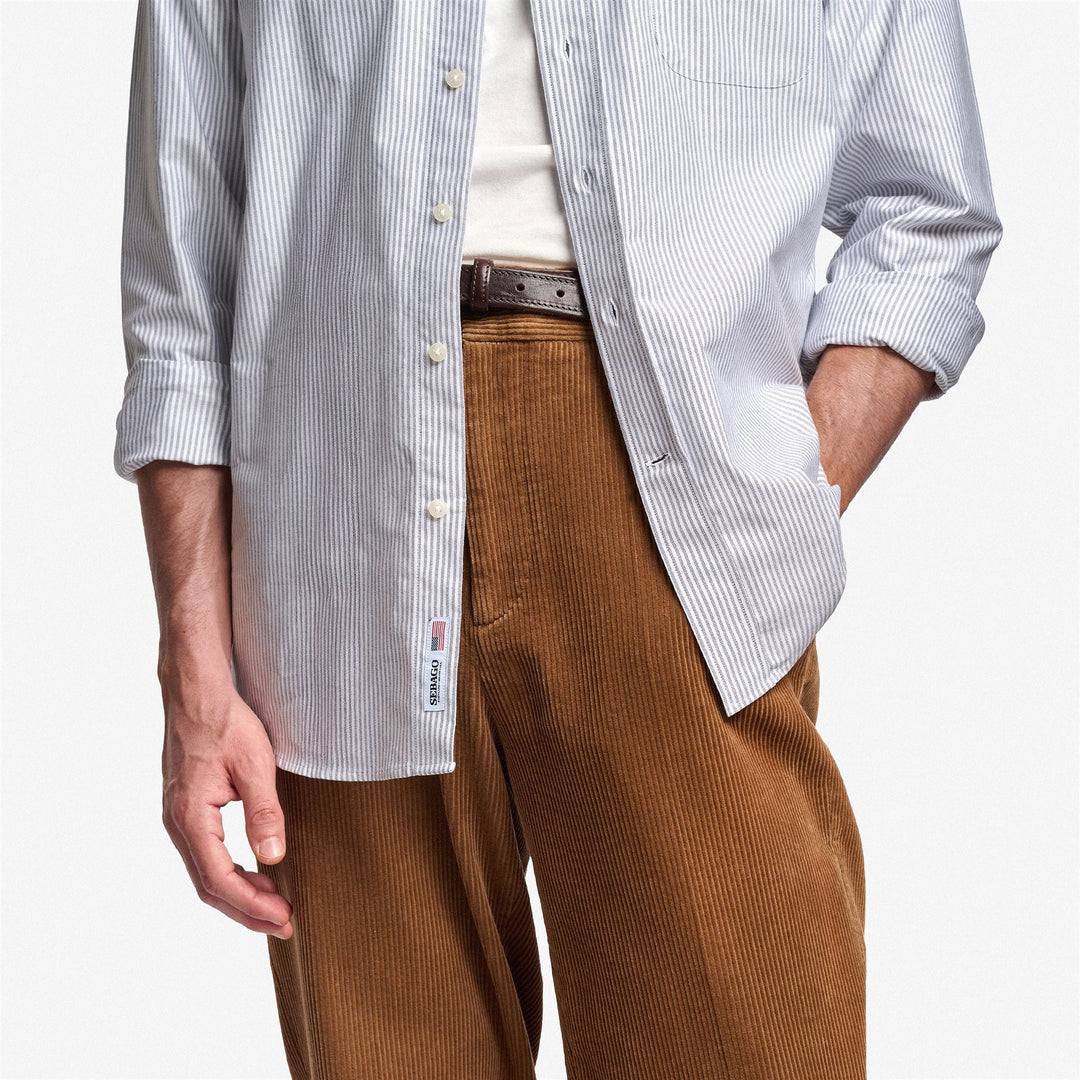 Dark blue Unisex Oxford Yachting Shirt with Pocket main
