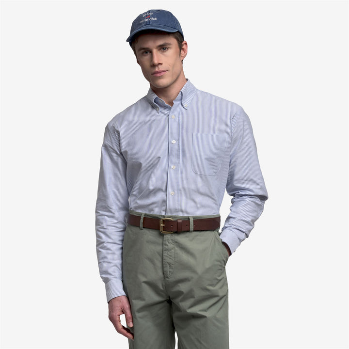 DOUBLING OX - SHIRTS - Oxford - Unisex - ROYAL BLUE-WHITE 5