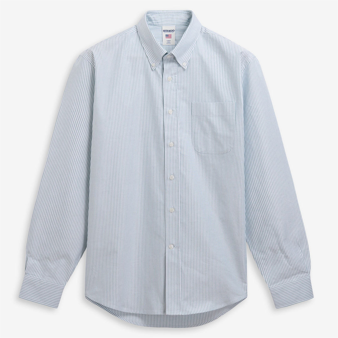 DOUBLING OX - SHIRTS - Oxford - Unisex - GREEN-WHITE 01