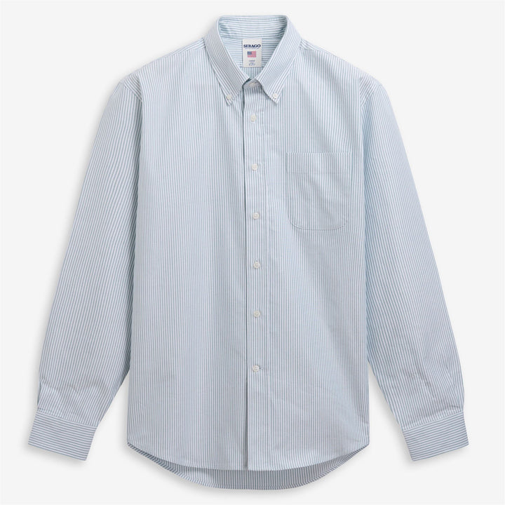 Green and White Unisex Oxford Yachting Shirt 1