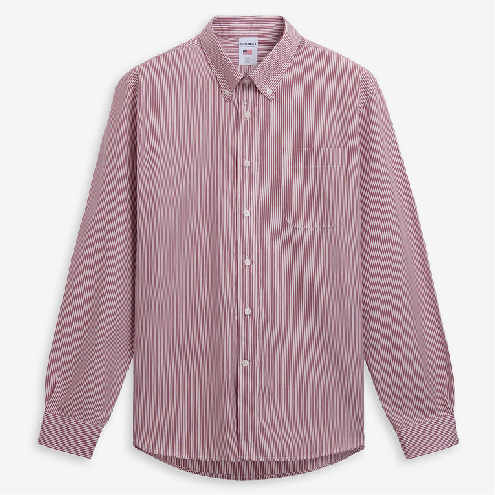 Klassisches Segelhemd, rot-weiß, Unisex 1