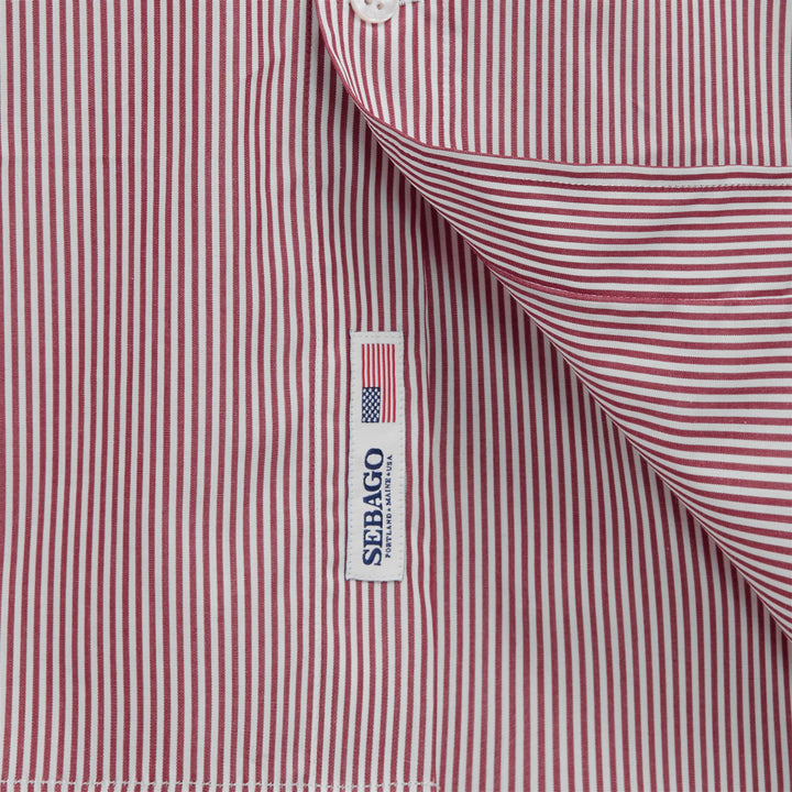 Klassisches Segelhemd, rot-weiß, Unisex 3