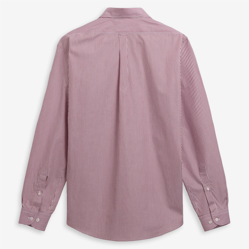 Camisa náutica clásica unisex roja y blanca 02