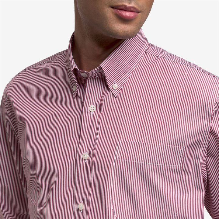 Red and White Unisex Classic Yachting Shirt 5