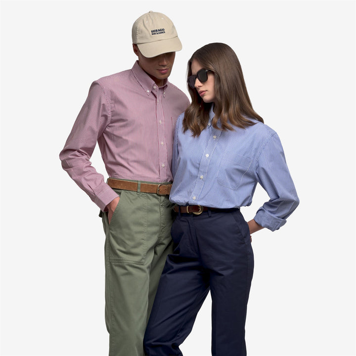 Klassisches Segelhemd, rot-weiß, Unisex 6