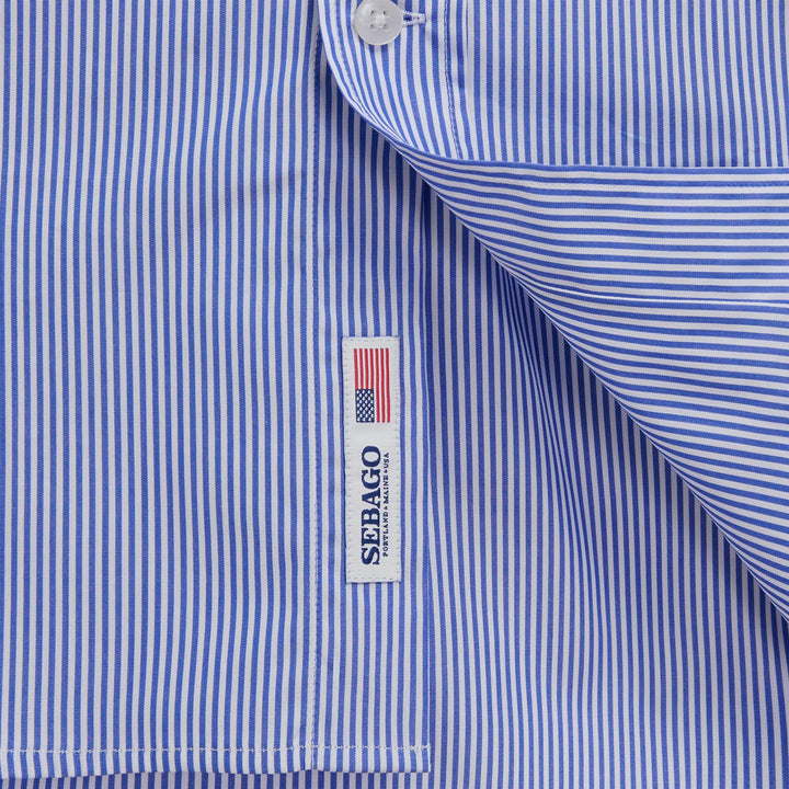 Royal blue Unisex Classic Yachting Shirt with Pocket 3