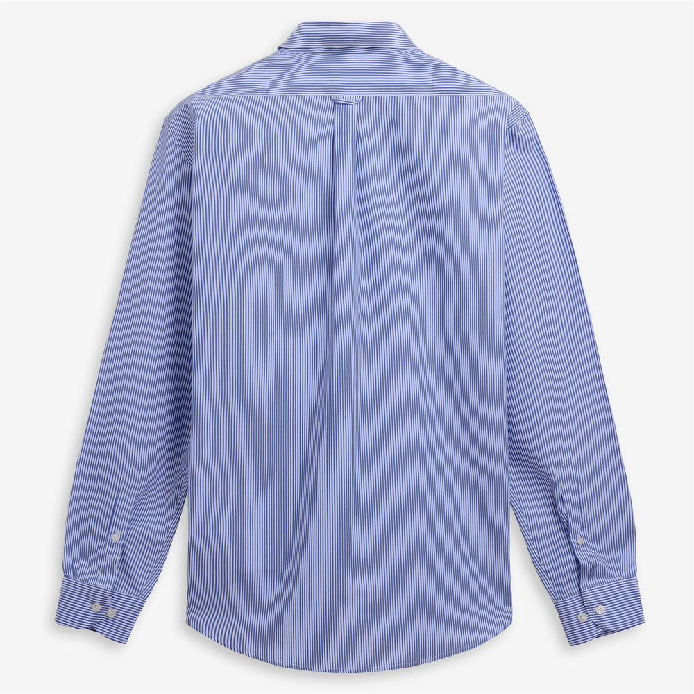 Camisa náutica clásica unisex azul real con bolsillo 02
