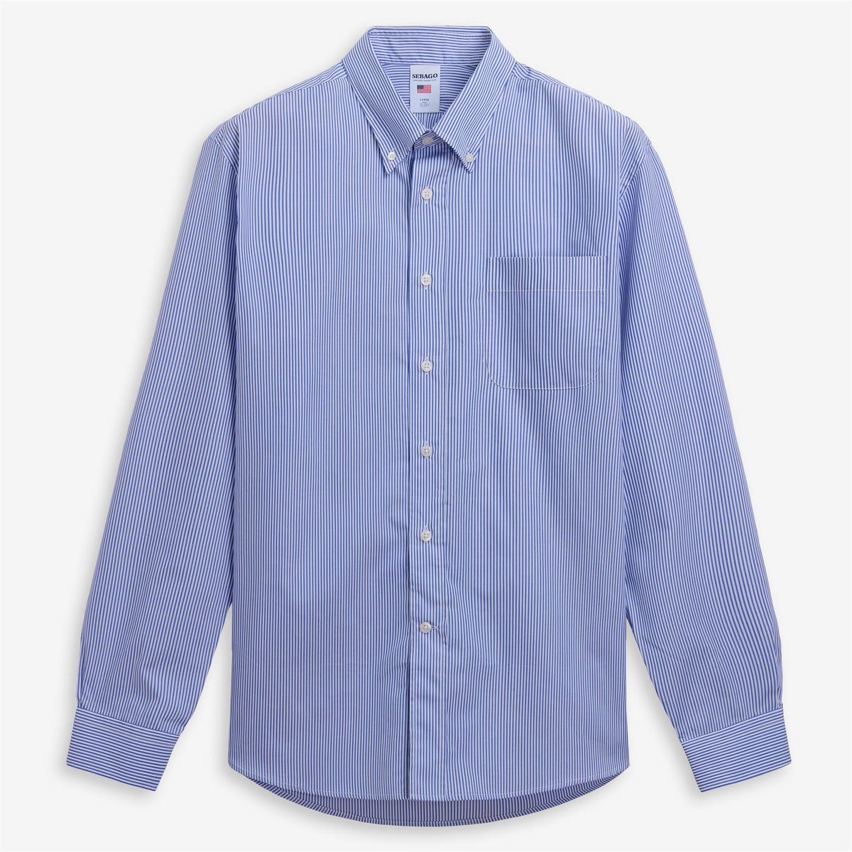 Camicia in popeline di cotone blu unisex