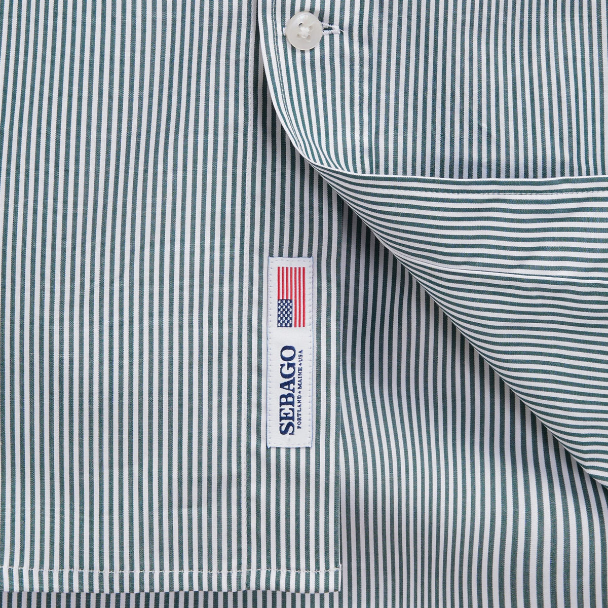 Camicia in popeline di cotone verde unisex