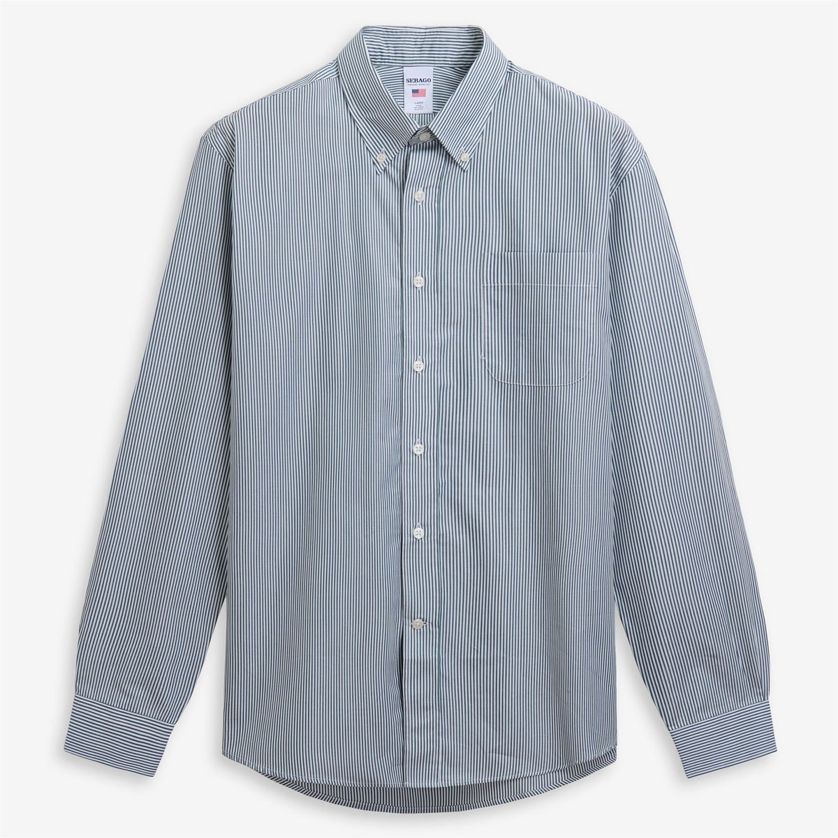 Camicia in popeline di cotone verde unisex