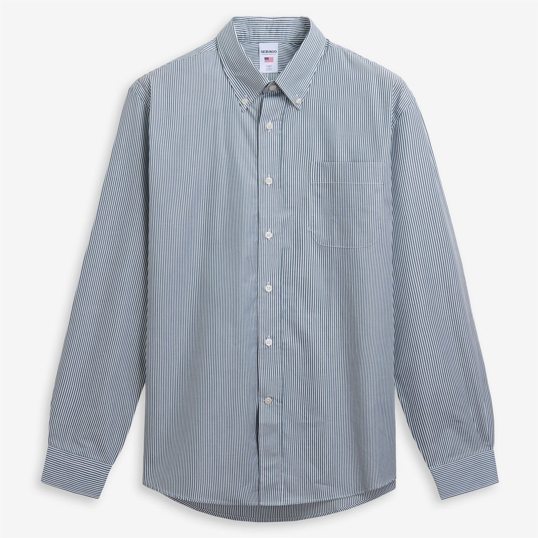 Green and White Unisex Classic Yachting Shirt 01