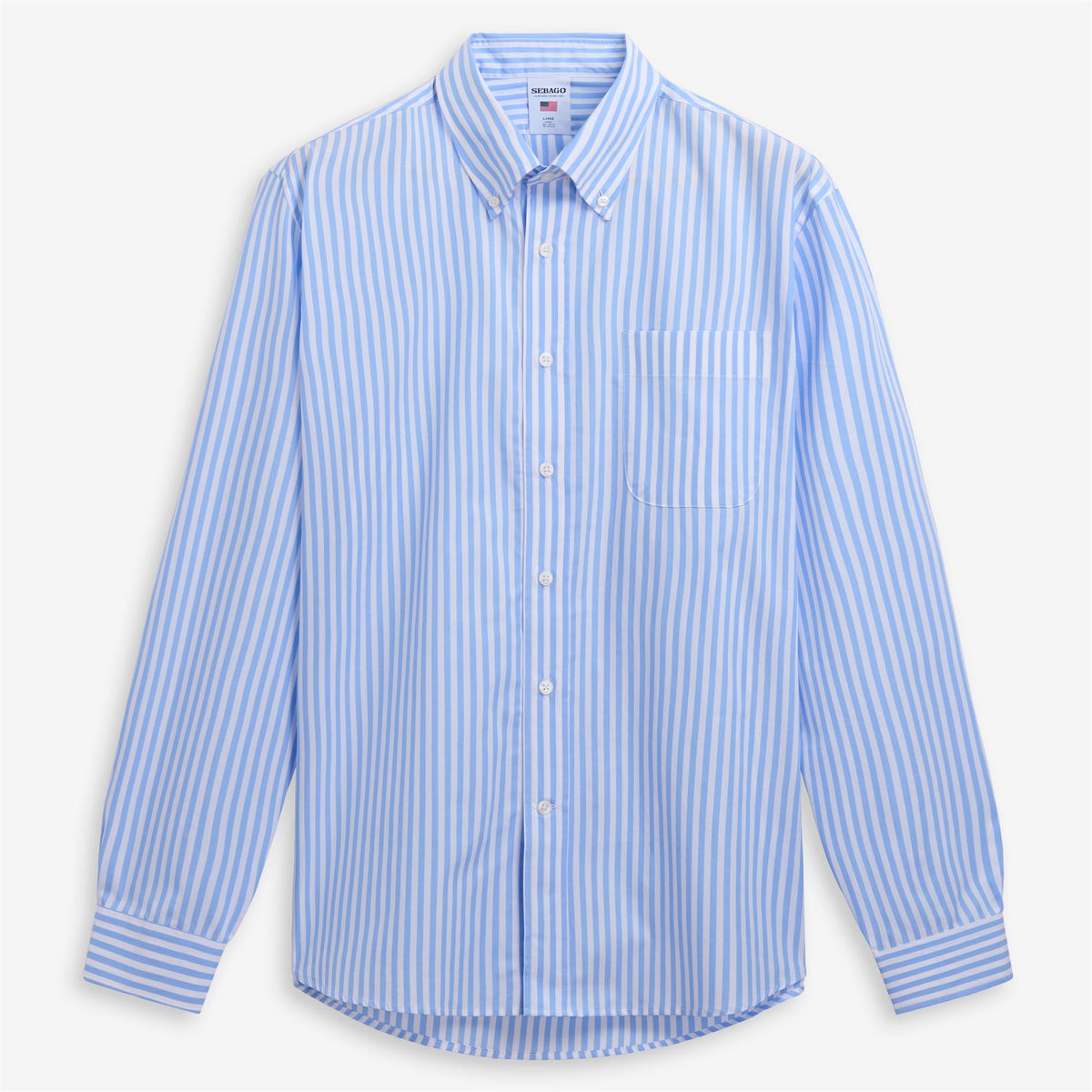 White Unisex Cotton Button-Down Shirt