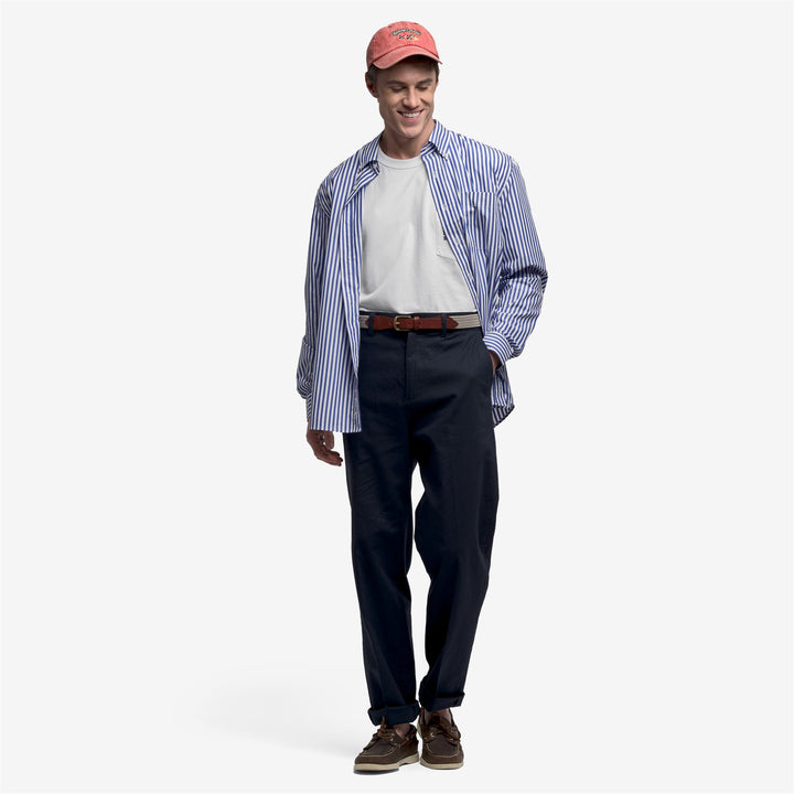 Royal blue Unisex Classic Yachting Shirt in Cotton 6