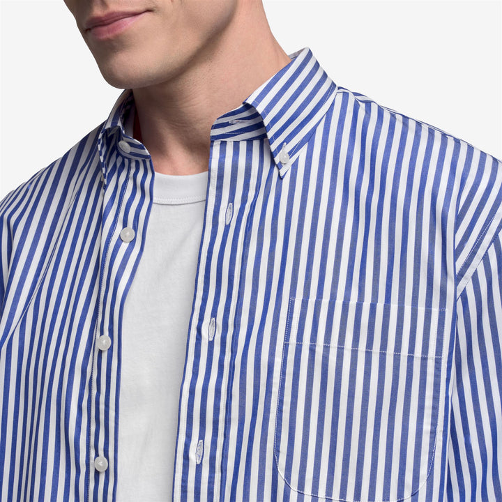 Royal blue Unisex Classic Yachting Shirt in Cotton 5