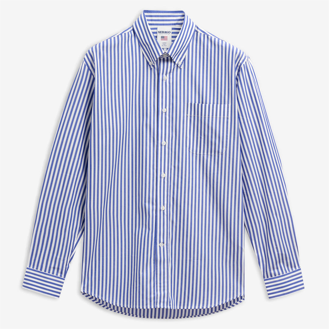 Royal blue Unisex Classic Yachting Shirt in Cotton 01