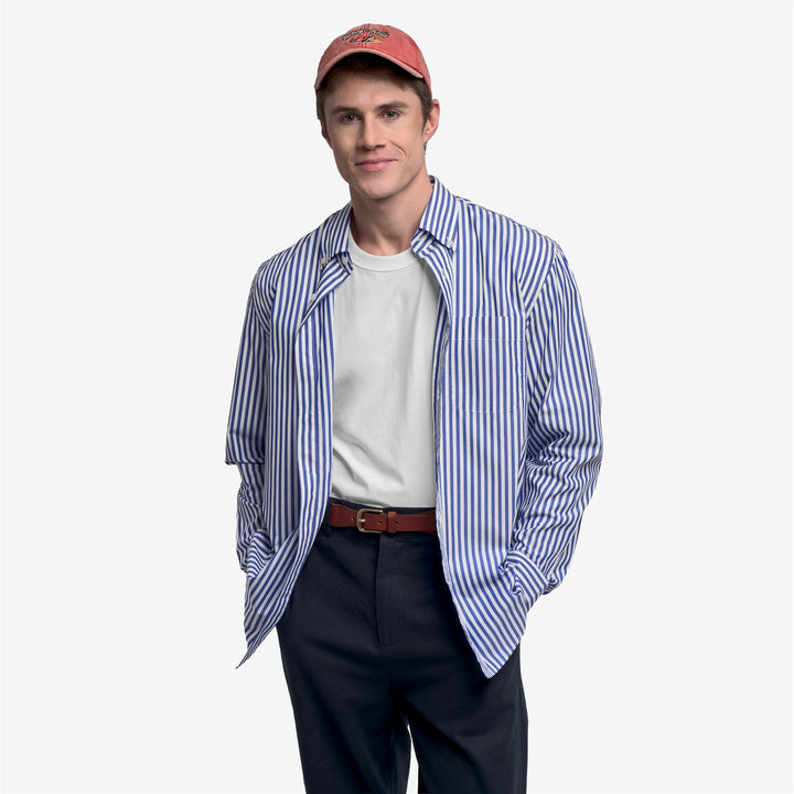 Royal blue Unisex Classic Yachting Shirt in Cotton 4