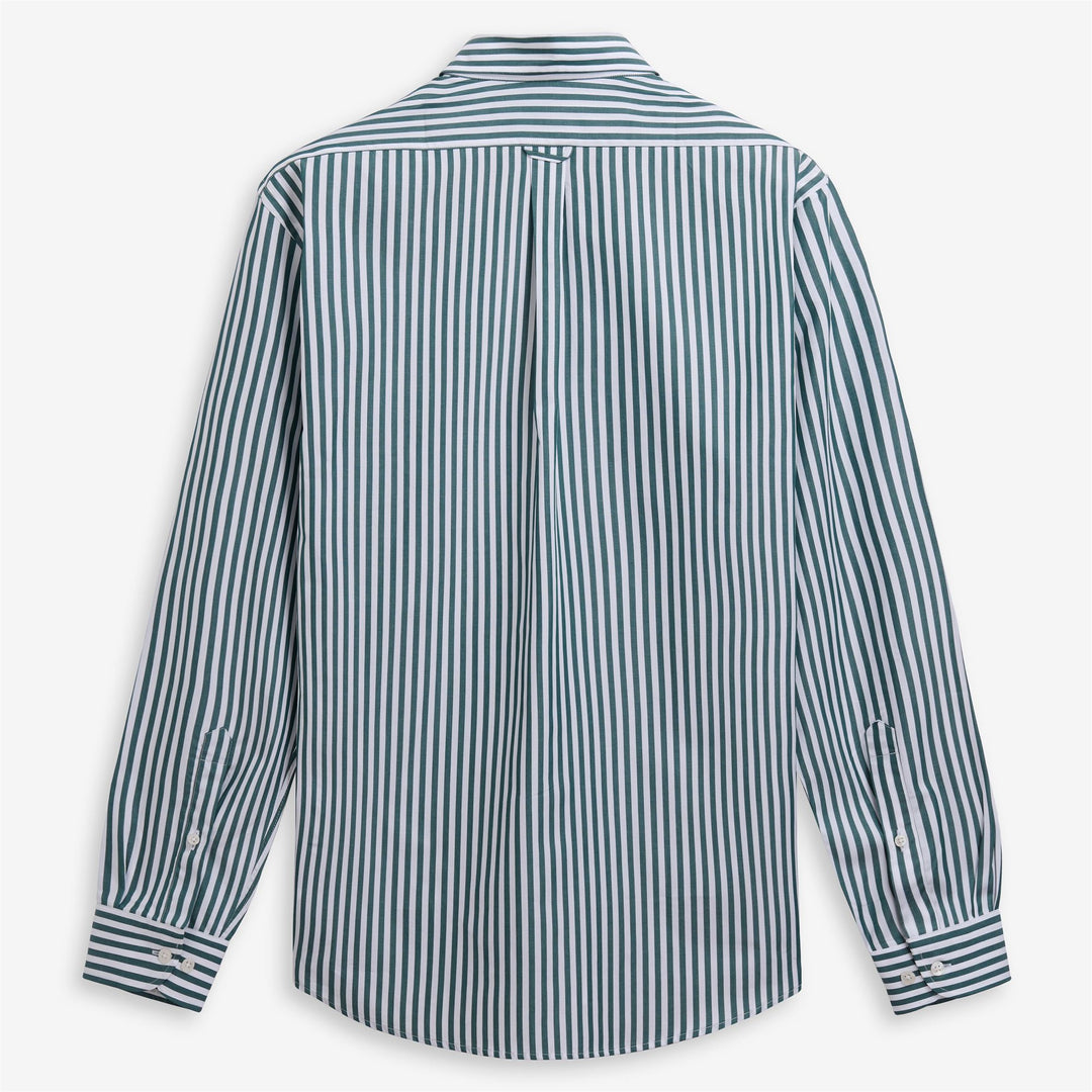 Camisa náutica clásica unisex verde y blanca main