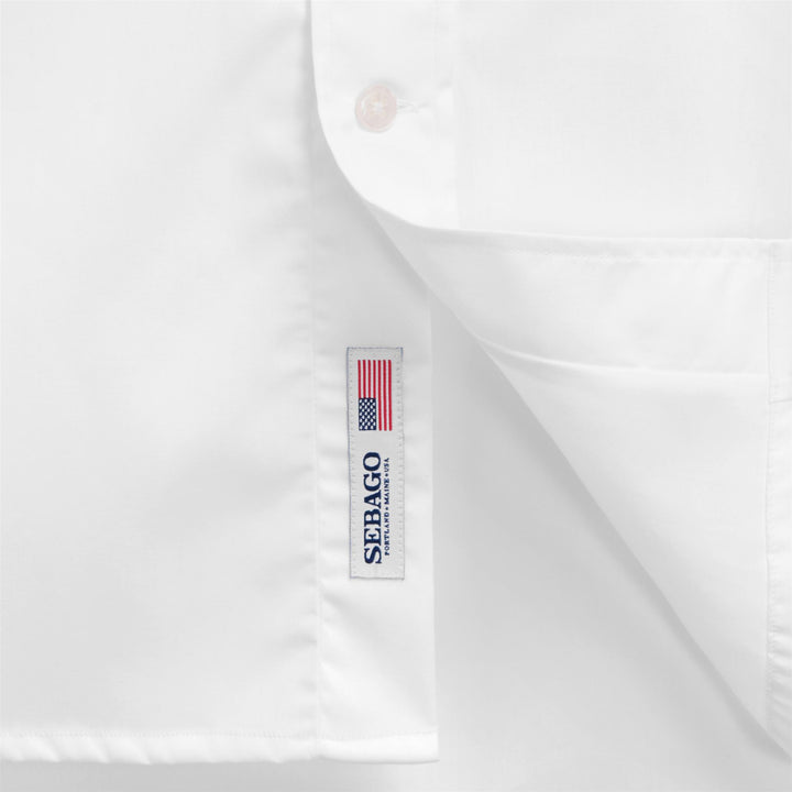 Weißes Unisex-Yachthemd im klassischen Stil 4