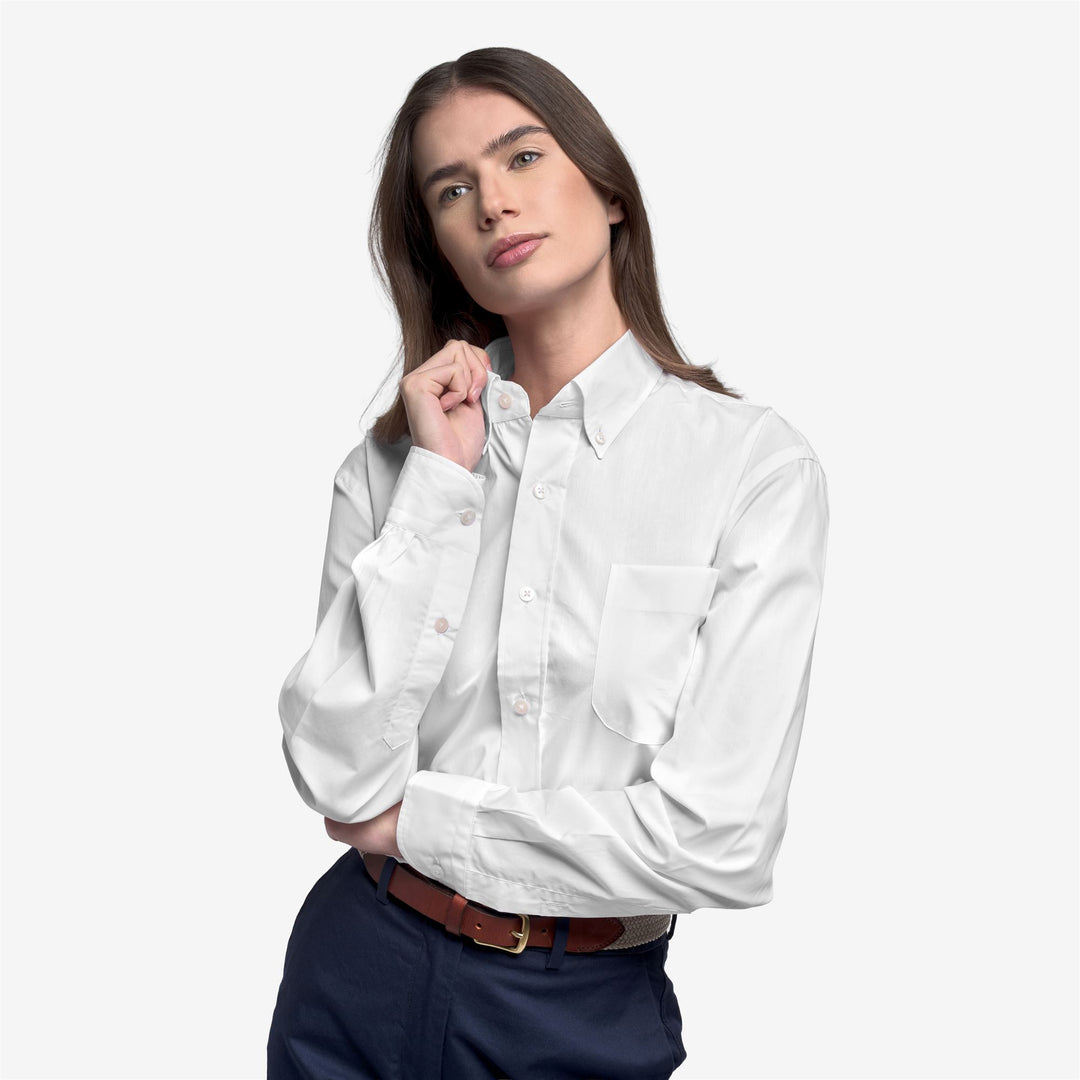 Weißes Unisex-Yachthemd im klassischen Stil main