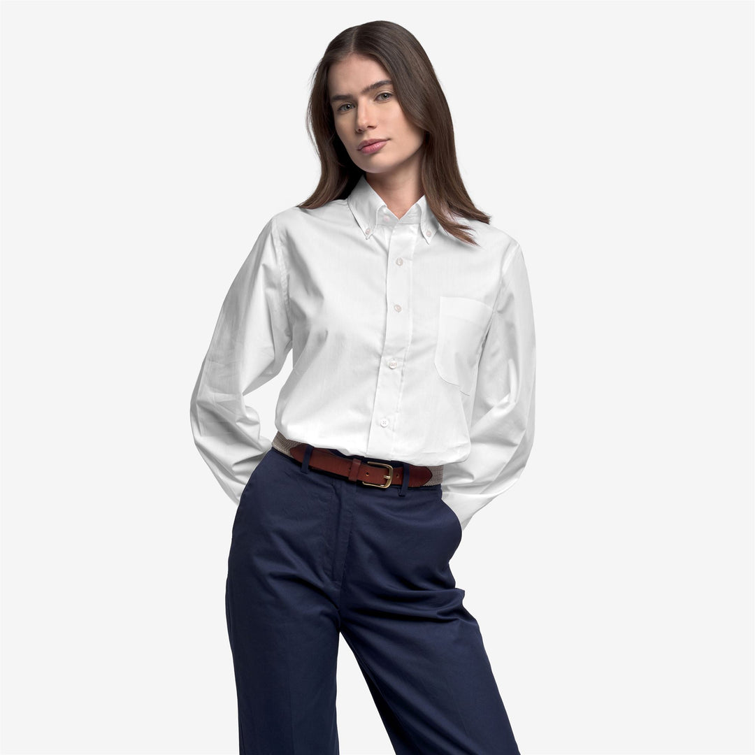 Weißes Unisex-Yachthemd im klassischen Stil main