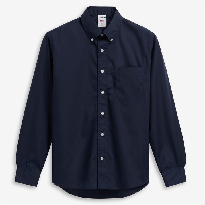 Navy blue Unisex Classic Yachting Cotton Shirt 1