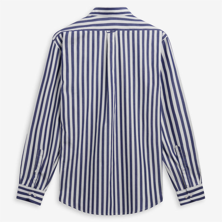 Navy blue Unisex Classic Yachting Shirt with Striped Cotton Design 2