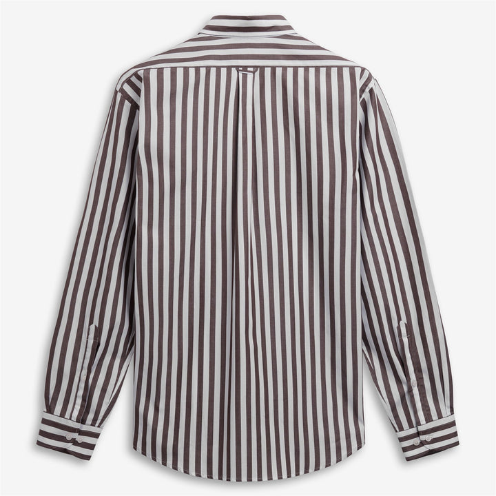 Brown unisex classic yachting shirt with striped design 2