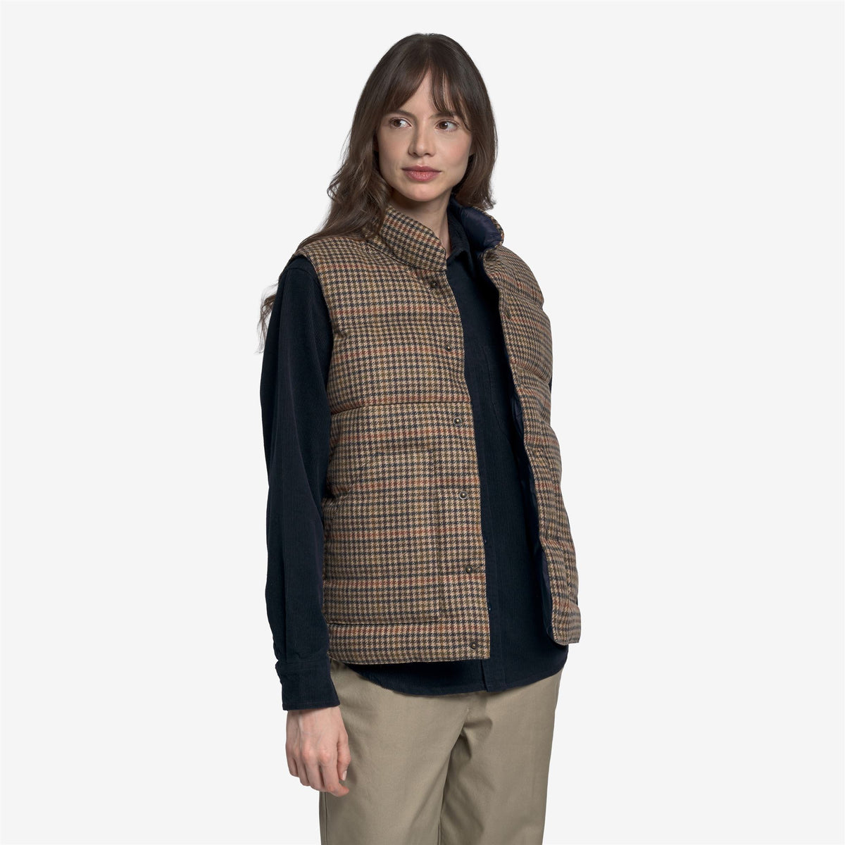 Jackets_Unisex_WEBB WOOL PIED DE POULE_Vest_Beige-Blue-Green-Brown - Commercial 7