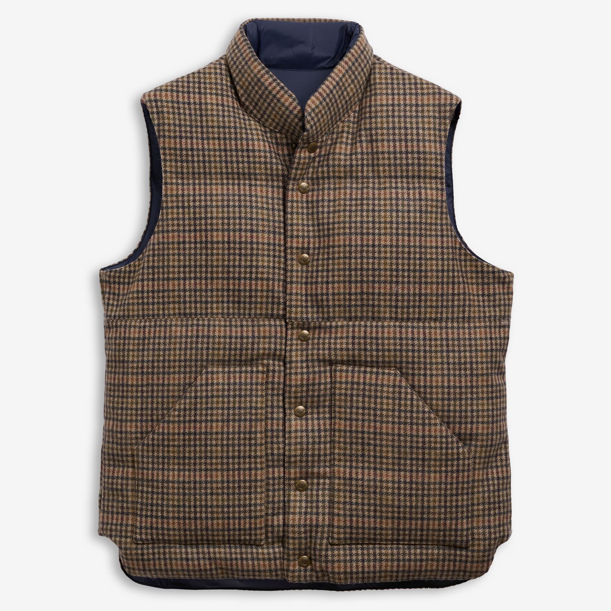 Jackets_Unisex_WEBB WOOL PIED DE POULE_Vest_Beige-Blue-Green-Brown - Commercial 1