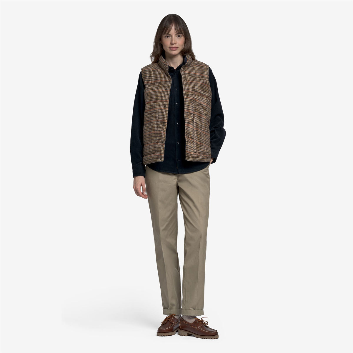 Jackets_Unisex_WEBB WOOL PIED DE POULE_Vest_Beige-Blue-Green-Brown - Commercial 6