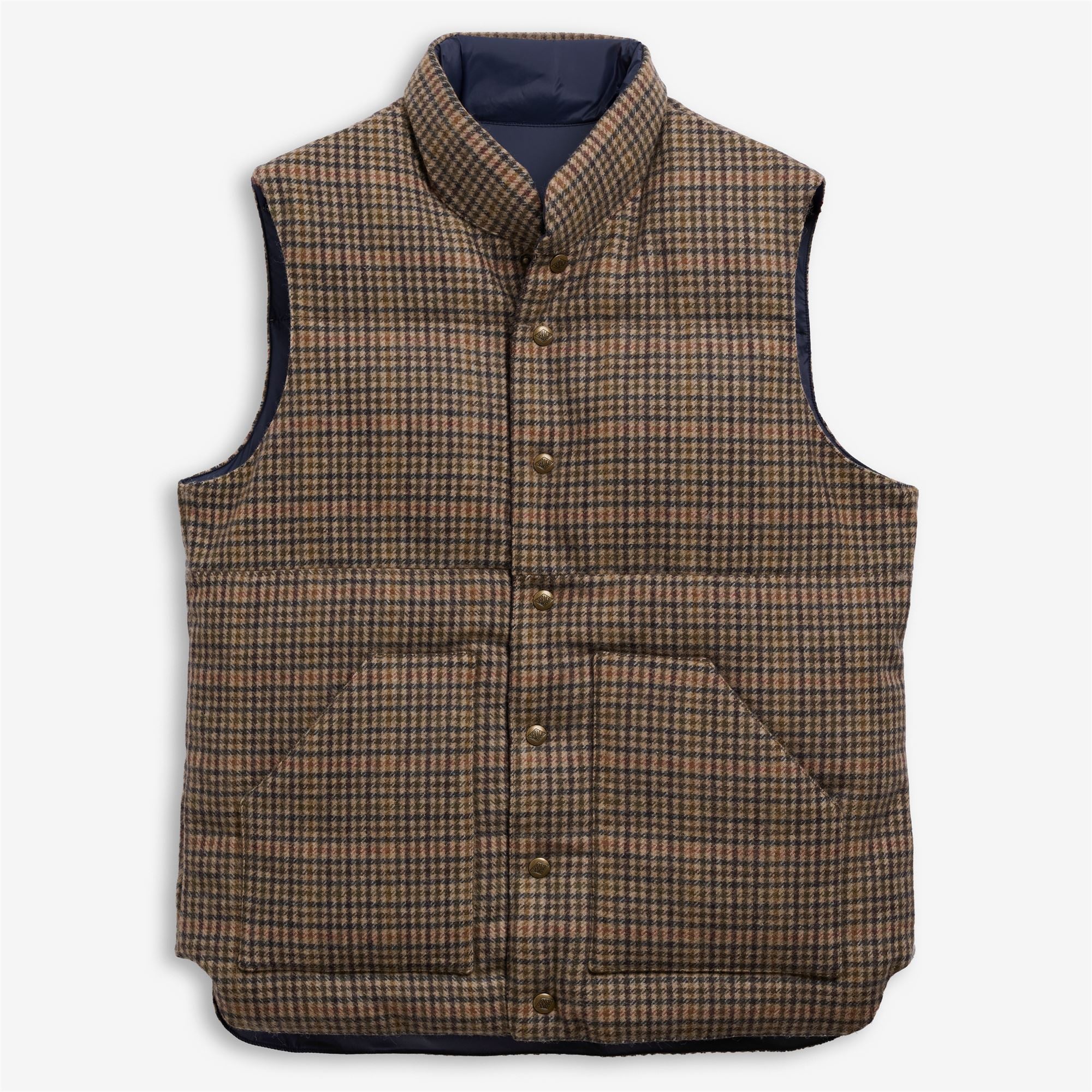 Jackets_Unisex_WEBB WOOL PIED DE POULE_Vest_Beige-Blue-Green-Brown - Commercial 1