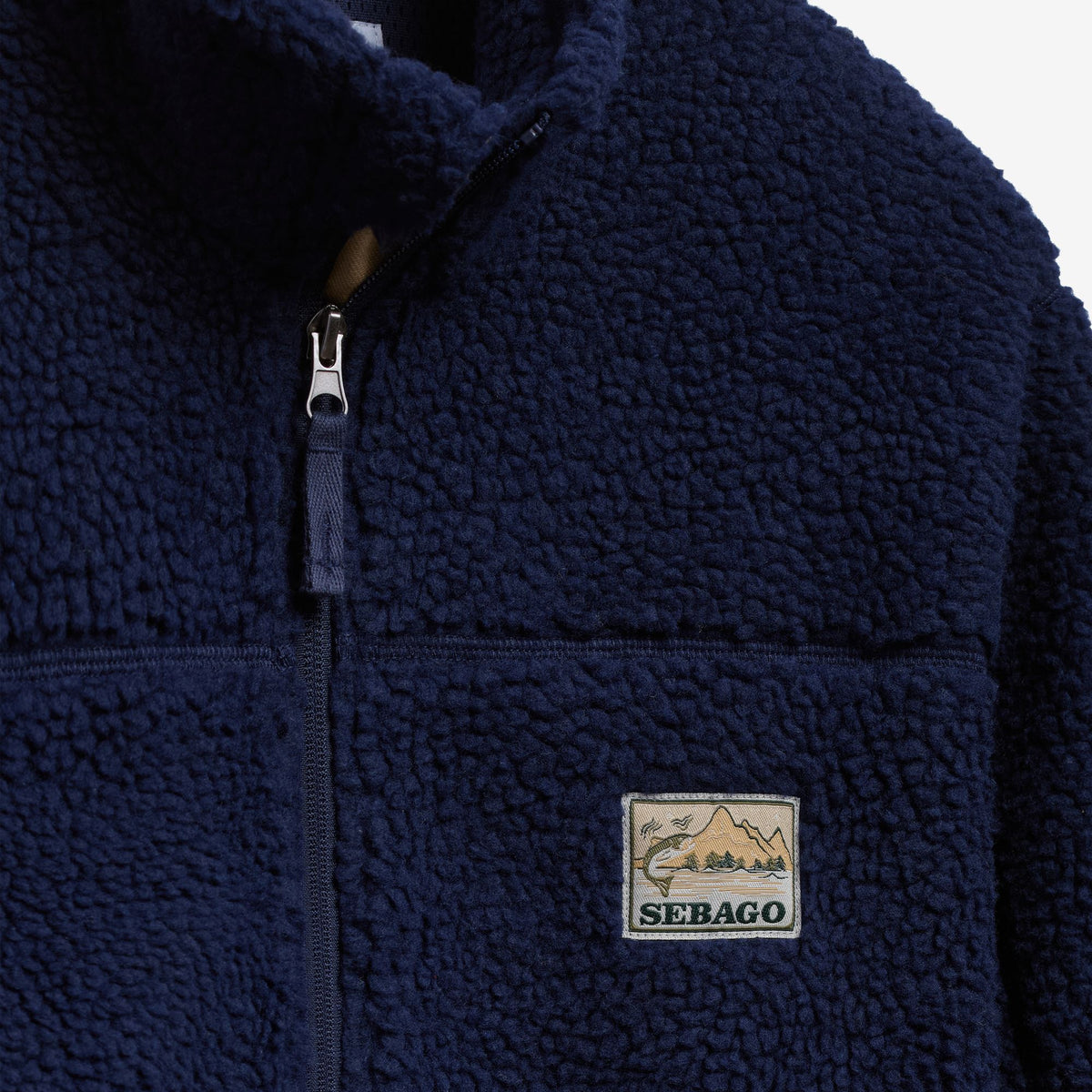 Veste en polaire sherpa bleu unisexe
