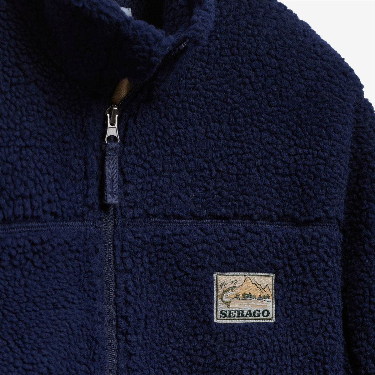 Blue Unisex Sherpa Fleece Jacket