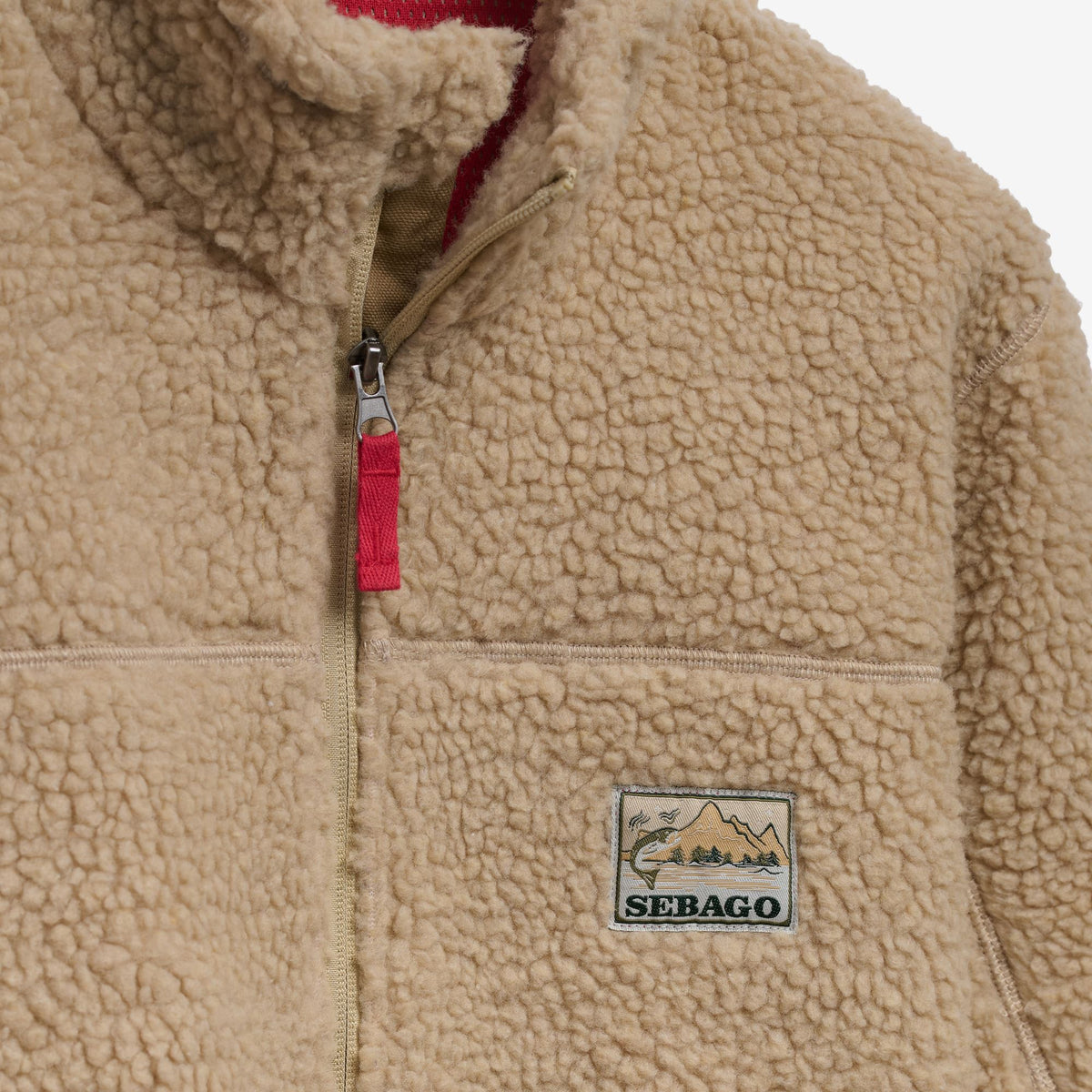 Veste en polaire sherpa beige unisexe