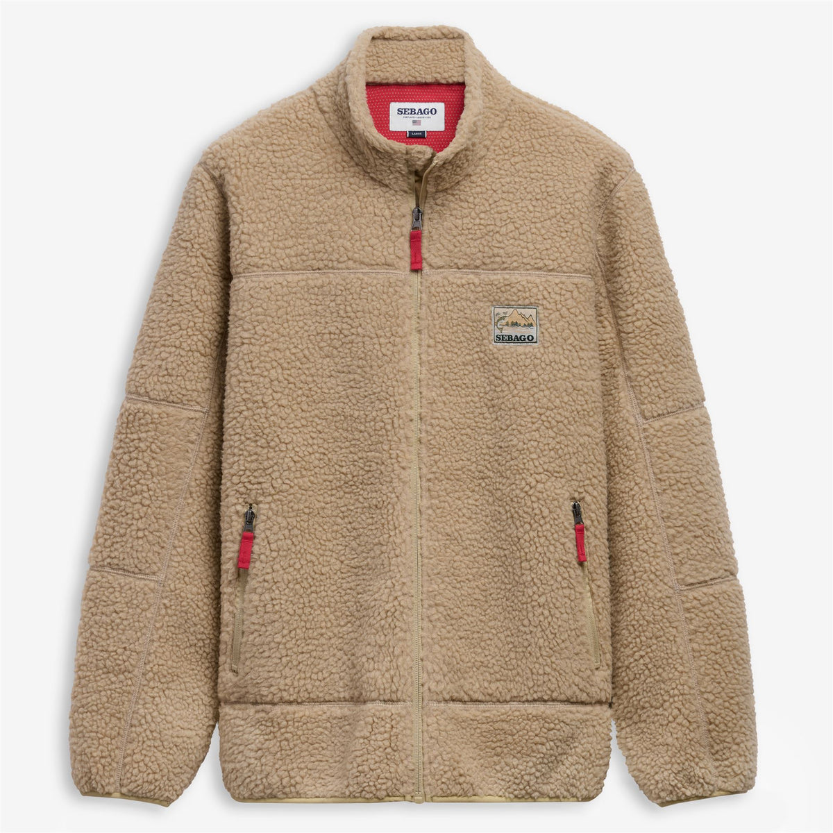 Beige Unisex Sherpa Fleece Jacket